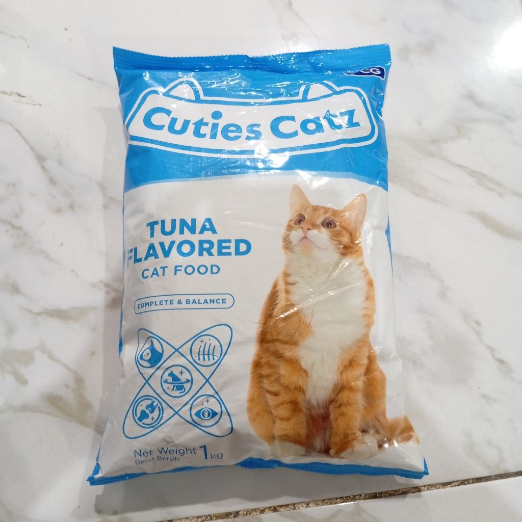 Makanan Kucing Adult  Cuties Catz Tuna 1kg  Freshpack - makanan kucing dewasa cuties catz dry catfoo