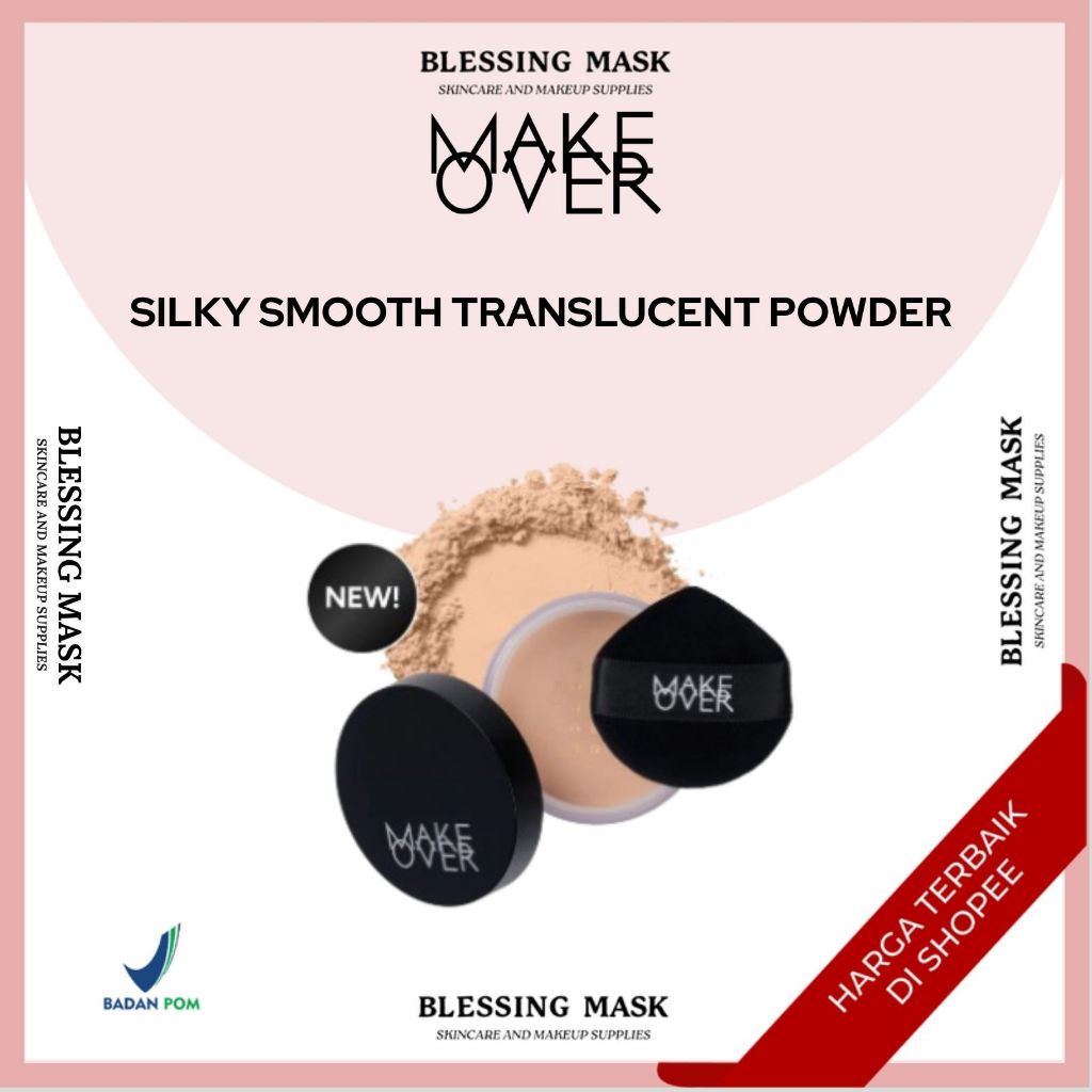 MAKE OVER Silky Smooth Translucent Powder 35g - MakeOver Bedak Tabur