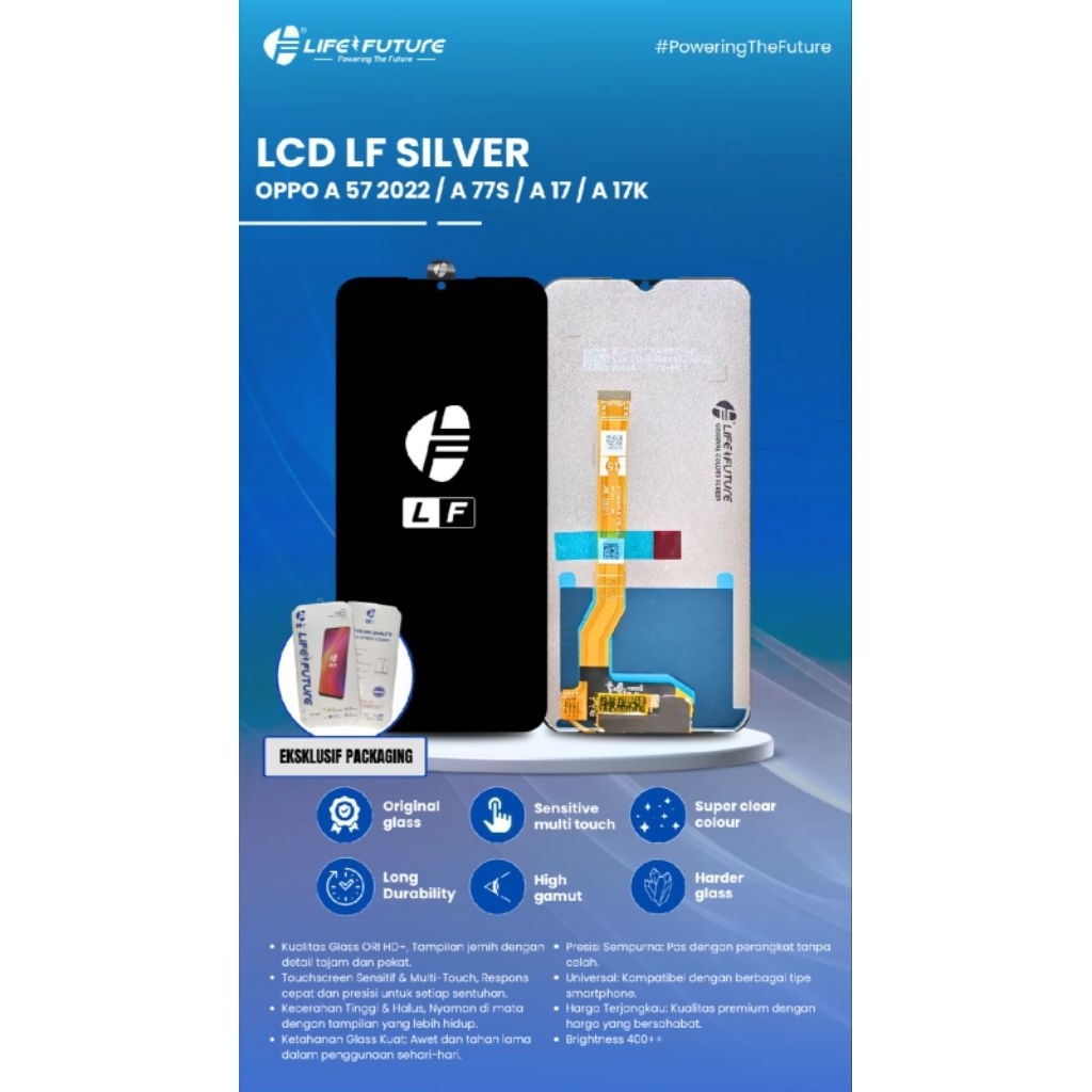 LCD LF OPPO A57 2020/A77S LF SILVER ORIGINAL