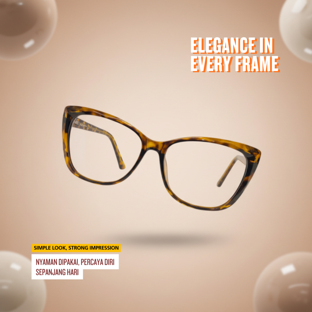 Oriana Eyewear Frame Kacamata Minus / Frame Kacamata Optik Cat Eye -  2001