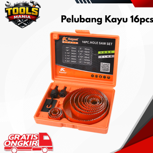 Kapusi Pelubang Kayu 16pcs/Mata Pelubang Kayu K-3683