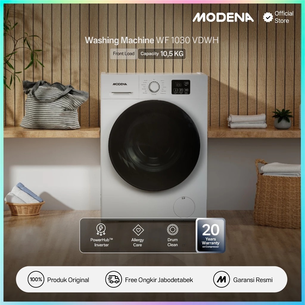 MODENA Washing Machine - WF 1030 VDWH / WF 1030 VDGY