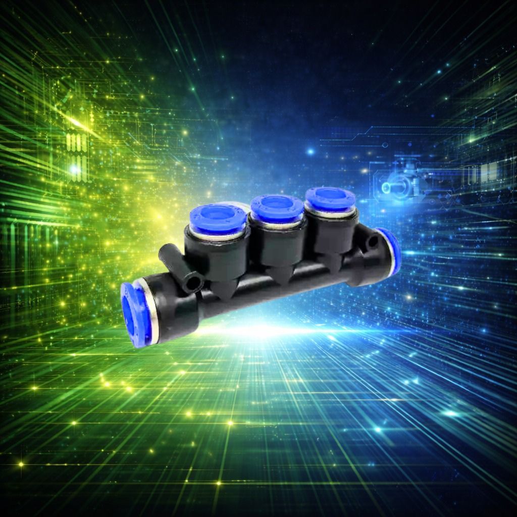 FITTING PNEUMATIC MANIFOLD / FITTING PNEUMATIC 5 LUBANG SELANG 6MM PK 6