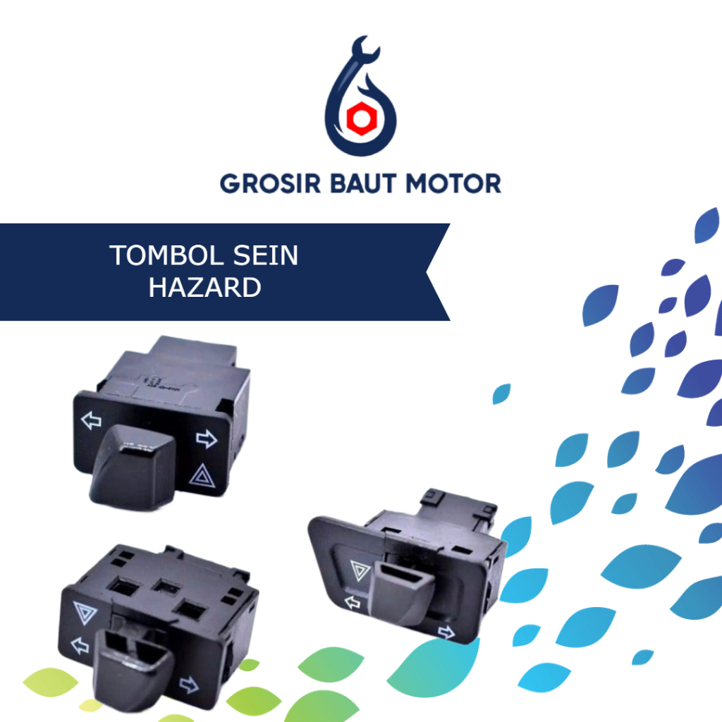 Saklar Sein Hazard Lampu 34mm 30mm Trapesium Hitam Merah Biru Abu Abu Vietnam Malaysia Thailand Pnp 