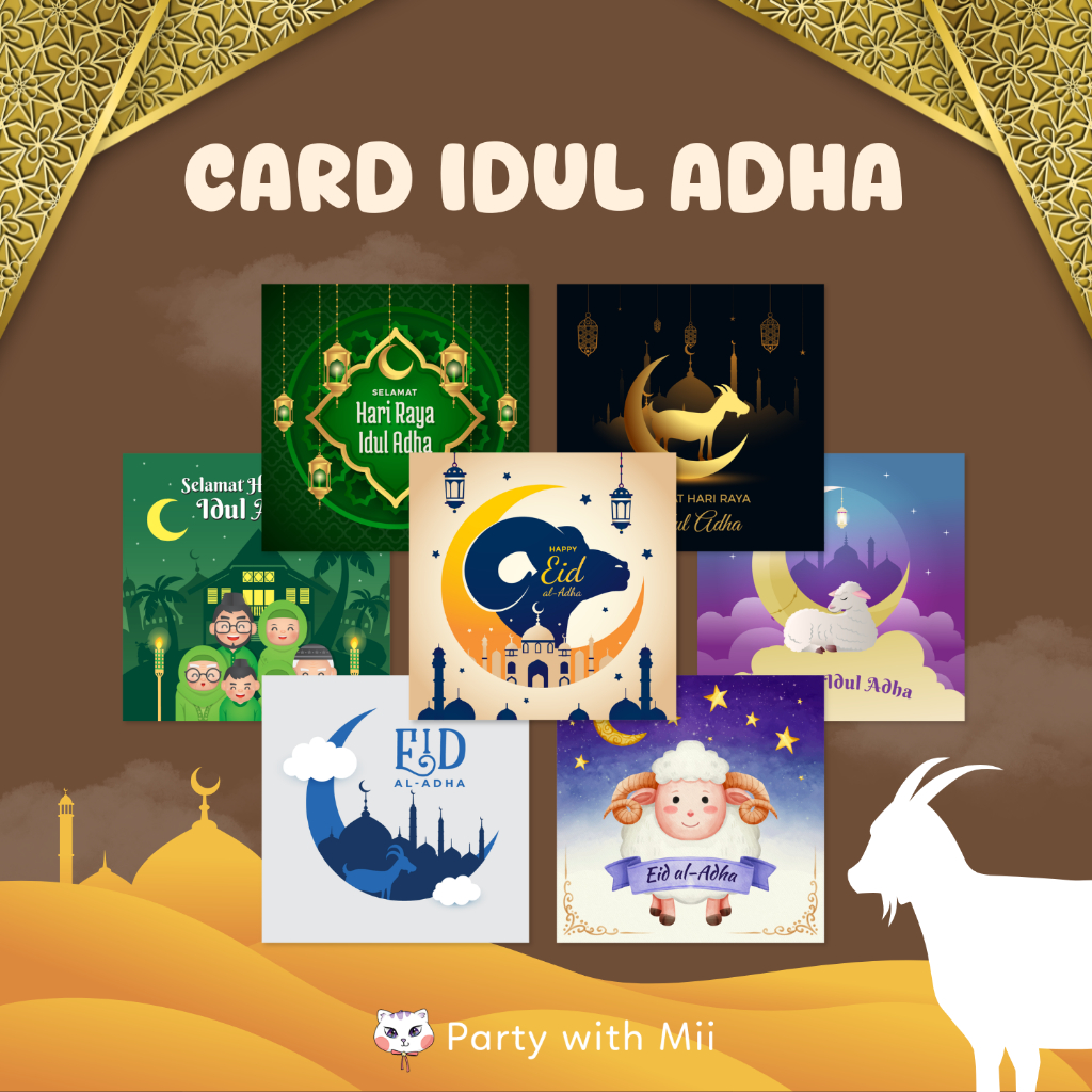 Kartu ucapan IDUL ADHA KURBAN kartu hari raya QURBAN card eid al adha