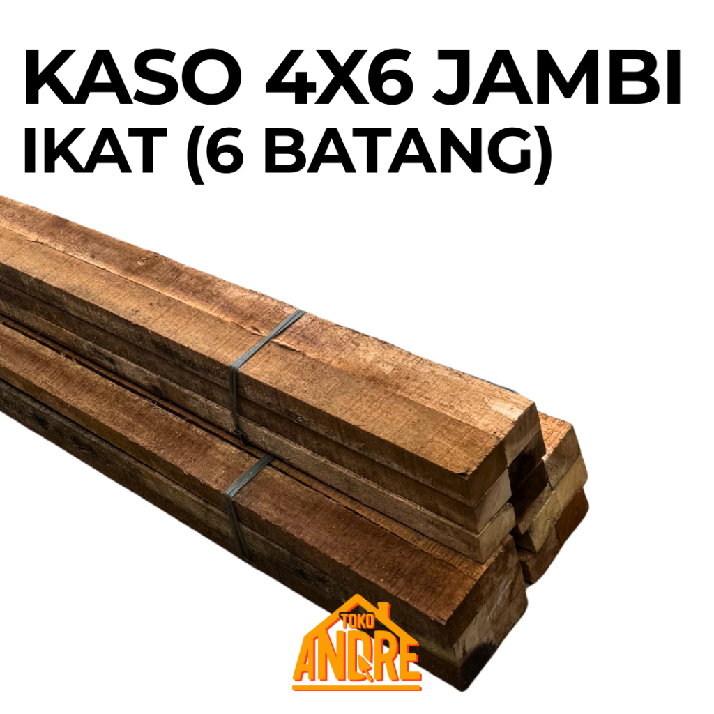Kayu Reng 4 x 6 Panjang 4 Meter Bekisting Ikatan / Ikat 6 Batang Jambi Meranti Campur MC Super Stik