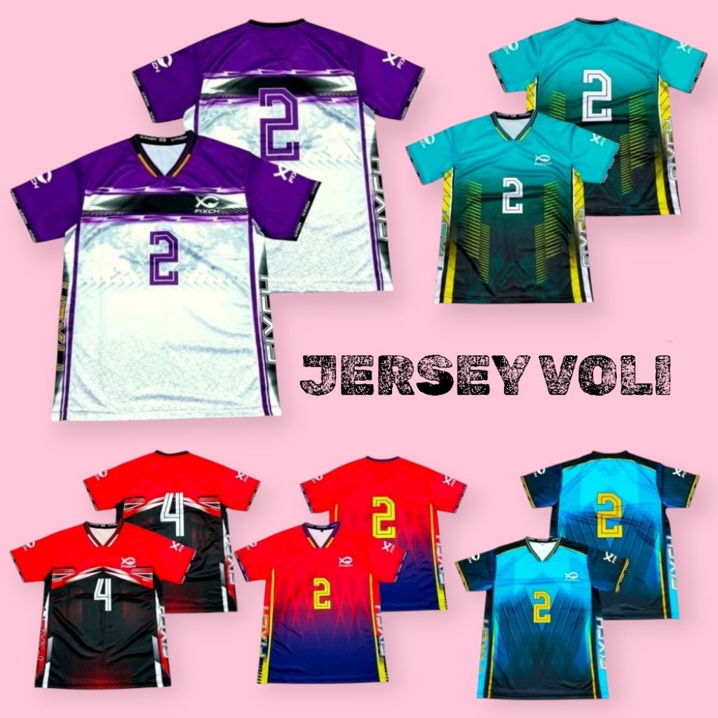 JERSEY VOLI LUSINAN TIM JERSEY OLAHRAGA VOLI FULL PRINTING TARKAM VOLI 1 LUSIN JERSEY LUSINAN TIM VO