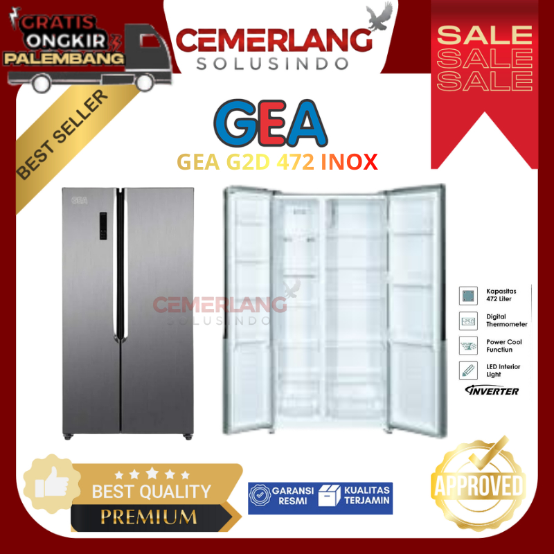 Kulkas GEA 2 Pintu G2D472 Kulkas Set By Side 2 Pintu Lemari GEA Kulkas Side By Side