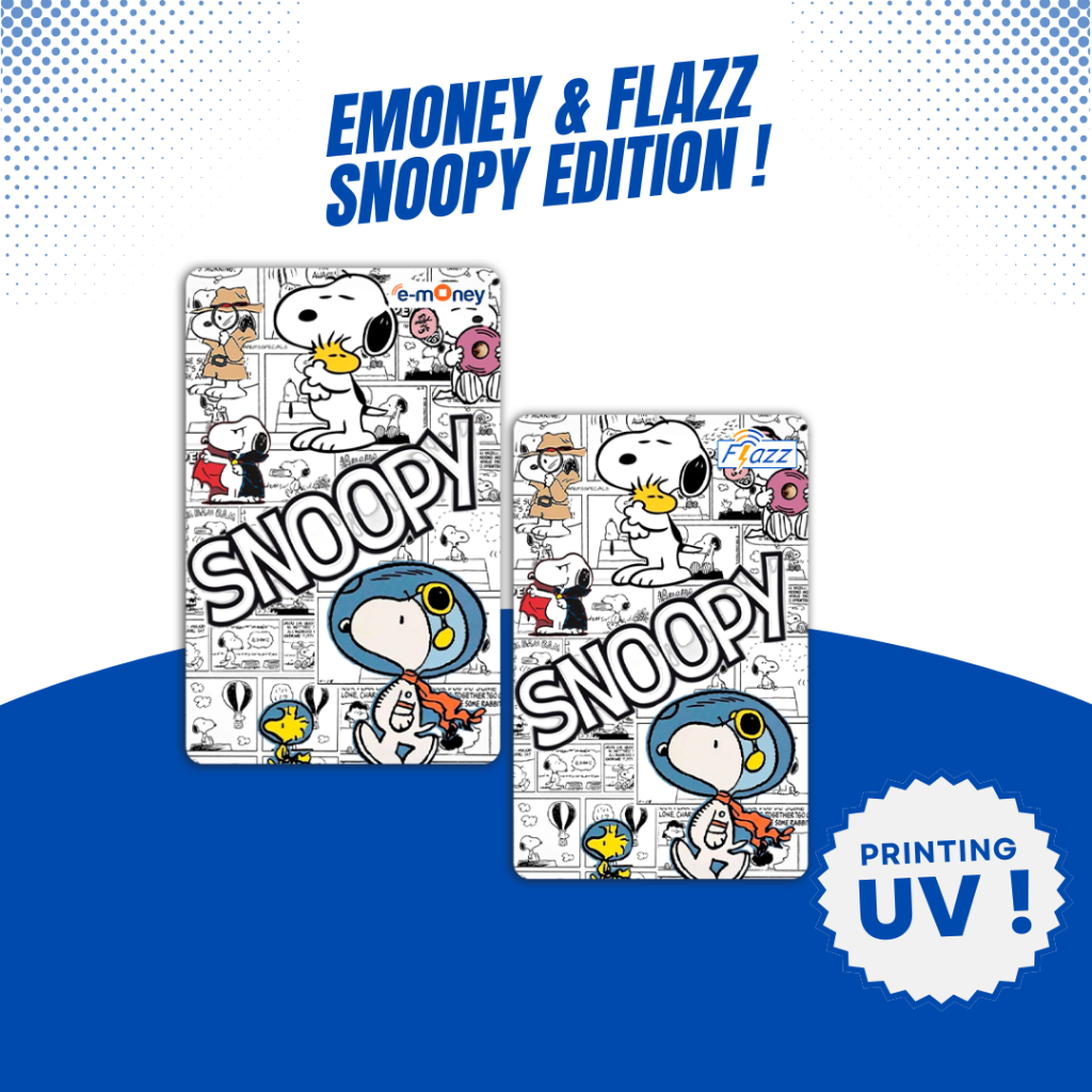 Kartu Mandiri e-Money BCA Flazz Edisi Snoopy - Etoll Mandiri BCA Gen 2 Support NFC
