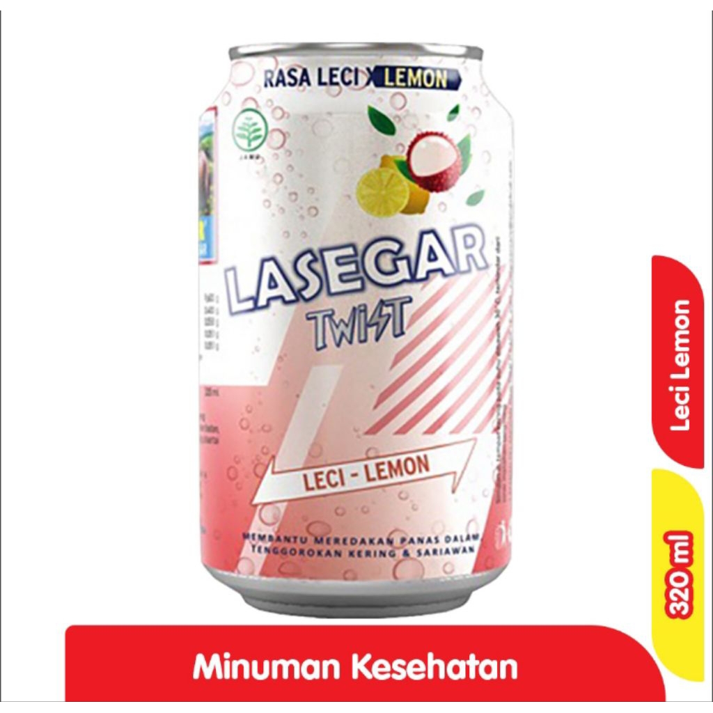 Lasegar Twist Minuman Penyegar Leci Lemon 320ml