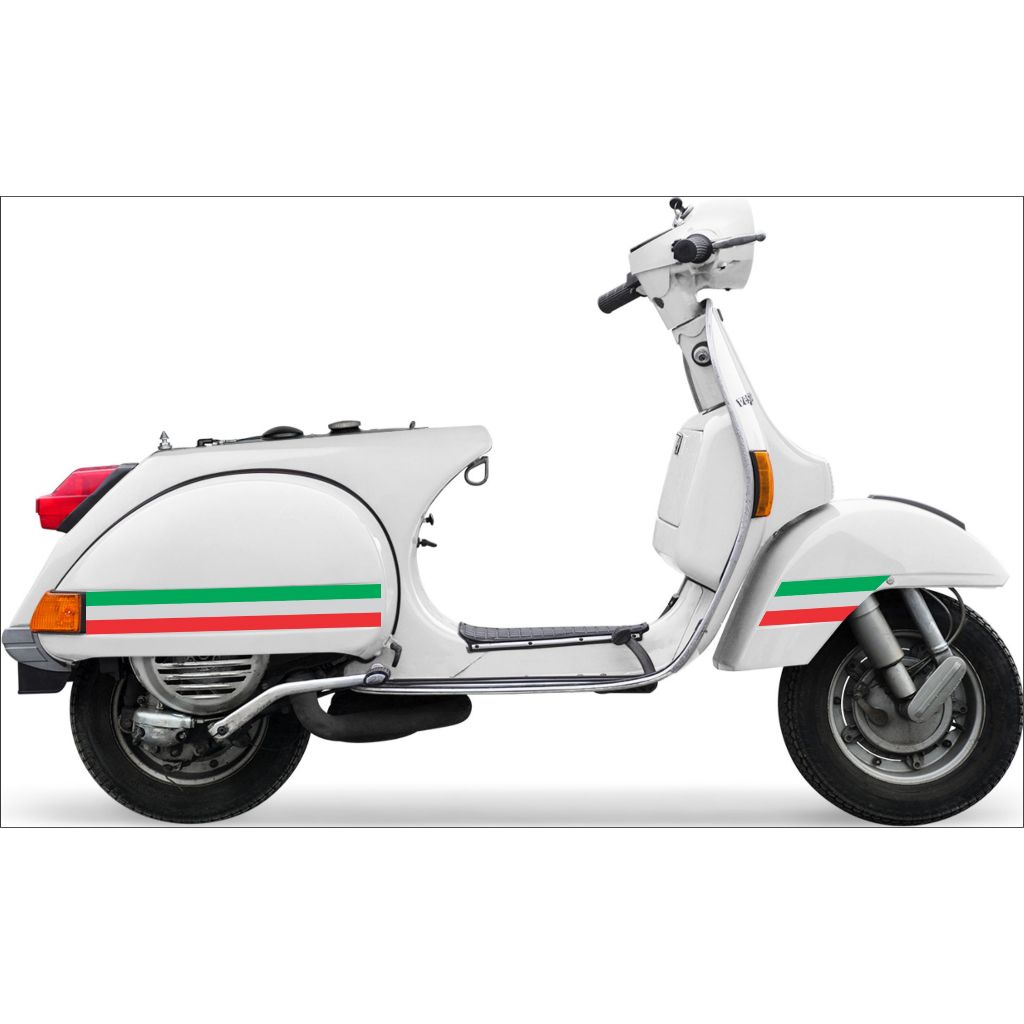 sticker motor vespa / stiker bendera italia / stiker vespa px 150