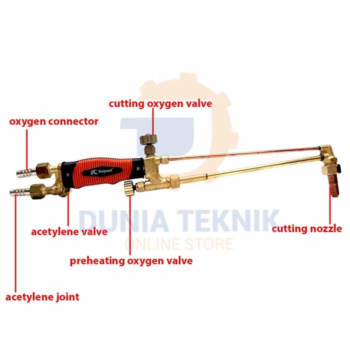 KAPUSI K-2082 Cutting Torch Las Potong Gagang Karet - Stang Blander Las Potong
