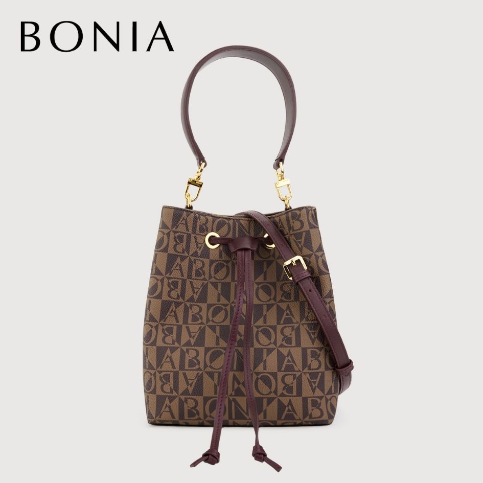 Bonia - Eterna Monogram Bucket Bag Magenta