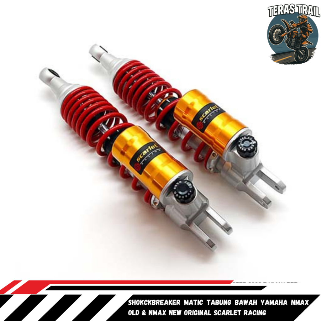 ShockBreaker Yamaha Nmax Old 335MM & Nmax New 310MM Tabung Bawah Click Fungsi  | SCARLET RACING 9002