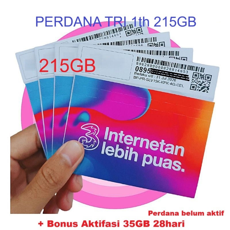 Kartu Tri Hifi Air Modem Indosat Tri 215GB 1 Thn 15GB x 12Bln) Nasional Tri Hifi Air