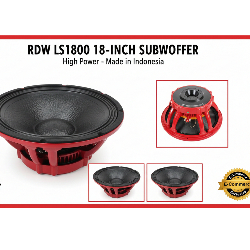 RDW 18LS1800 Subwoofer 1800W 3600W 18 Inch