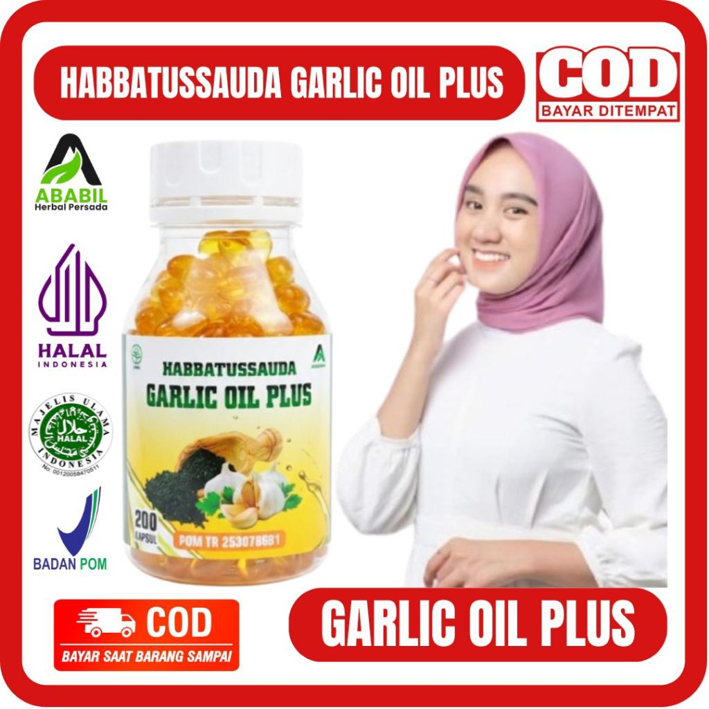 HABBATUSSAUDA GARLIC OIL PLUS 200 KAPSUL -  HABBATUSSAUDA JINTEN HITAM HABBASY TRIGONA Habbasyi Trig