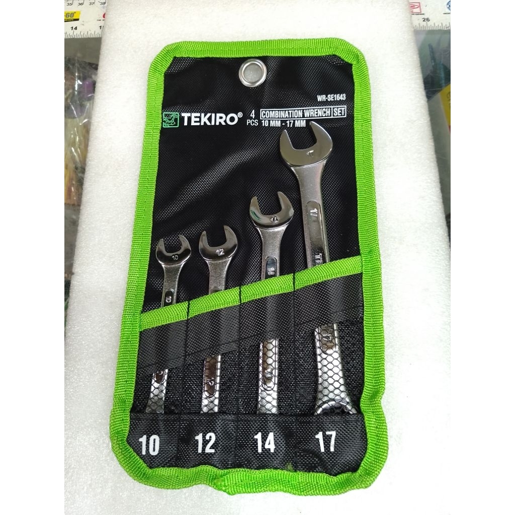 Tekiro kunci ring pas set 4 pcs (10-12-14-17 mm) original Tekiro tool jis japan