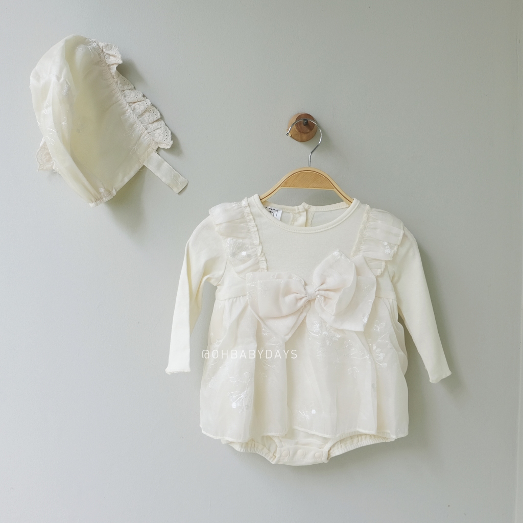 OHBABYDAYS | Jumper Romper Bayi | Elia Romper & Bonnet