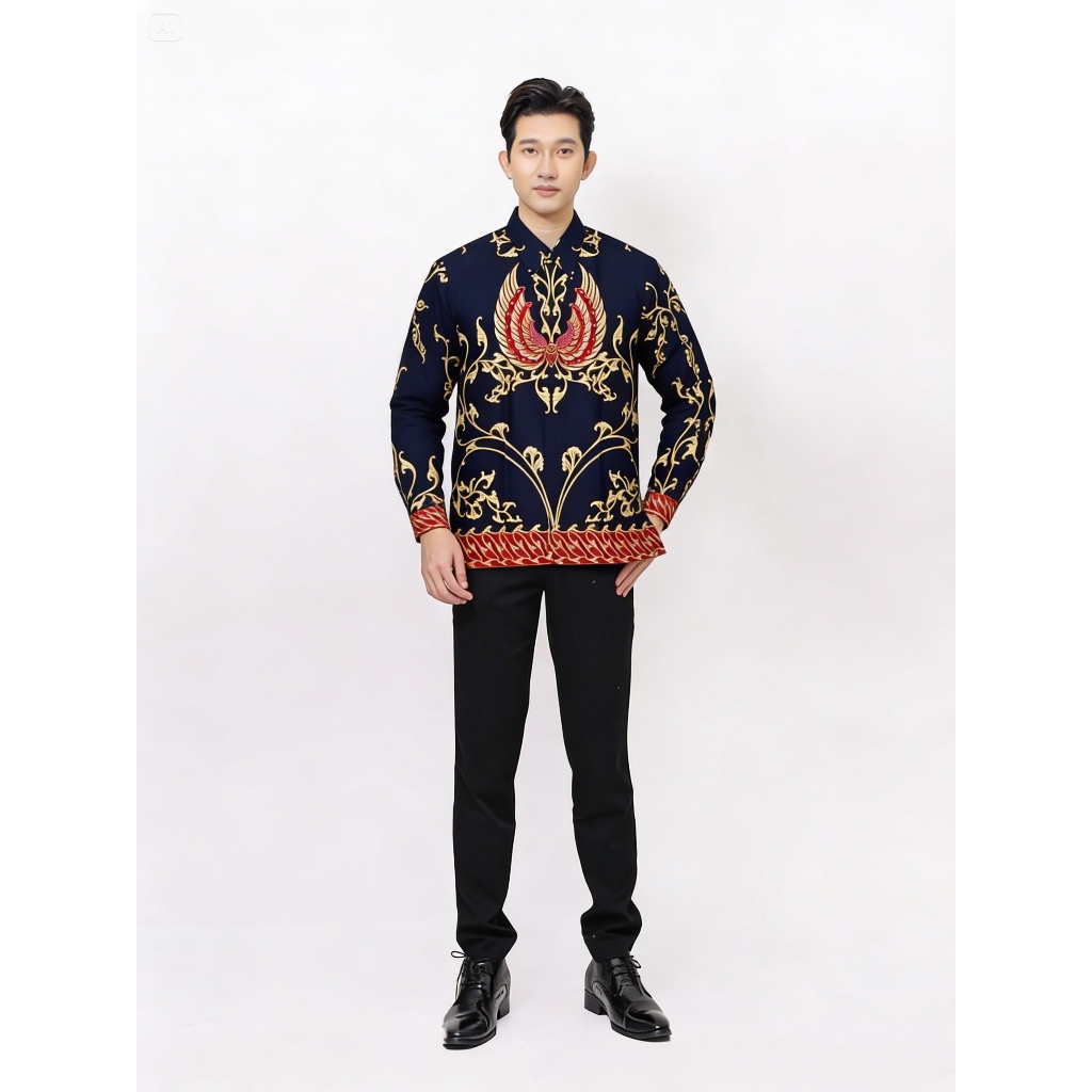 DANAR HADI - Kemeja Batik Panjang Gurdo Cemukiran - 2.GDCM.78.0525 - Hitam