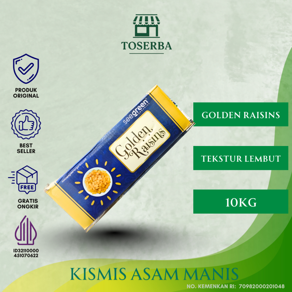 Kismis Asam Manis 10KG Golden Raisins