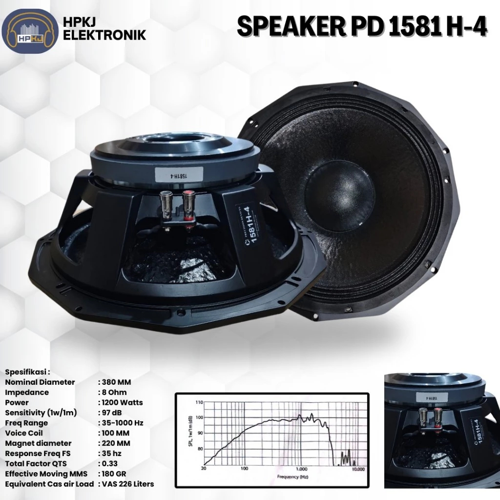 SPEAKER KOMPONEN 15INCH PD 1581 - 4 SPEAKER PD 1581-4