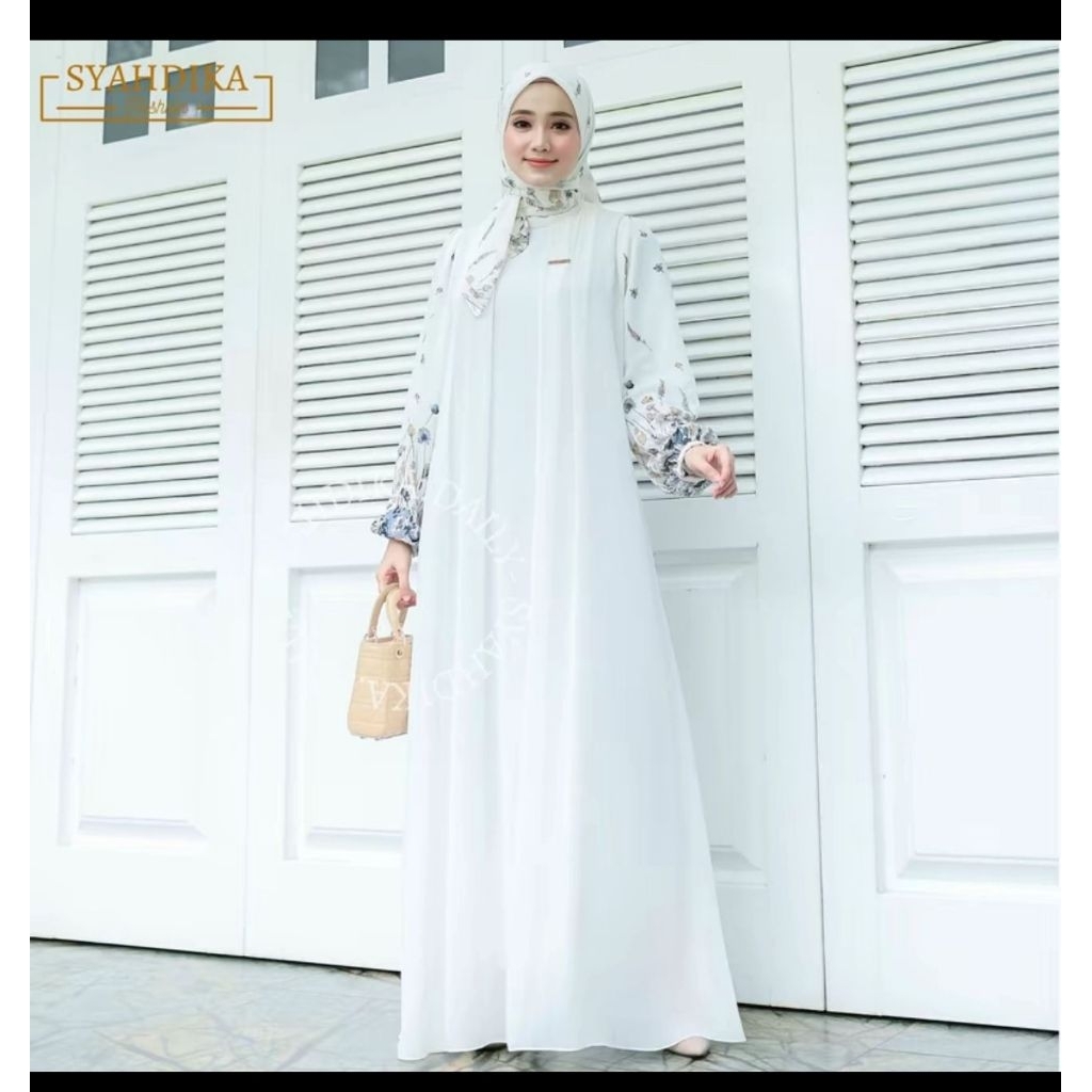 Dress floral set hijab
