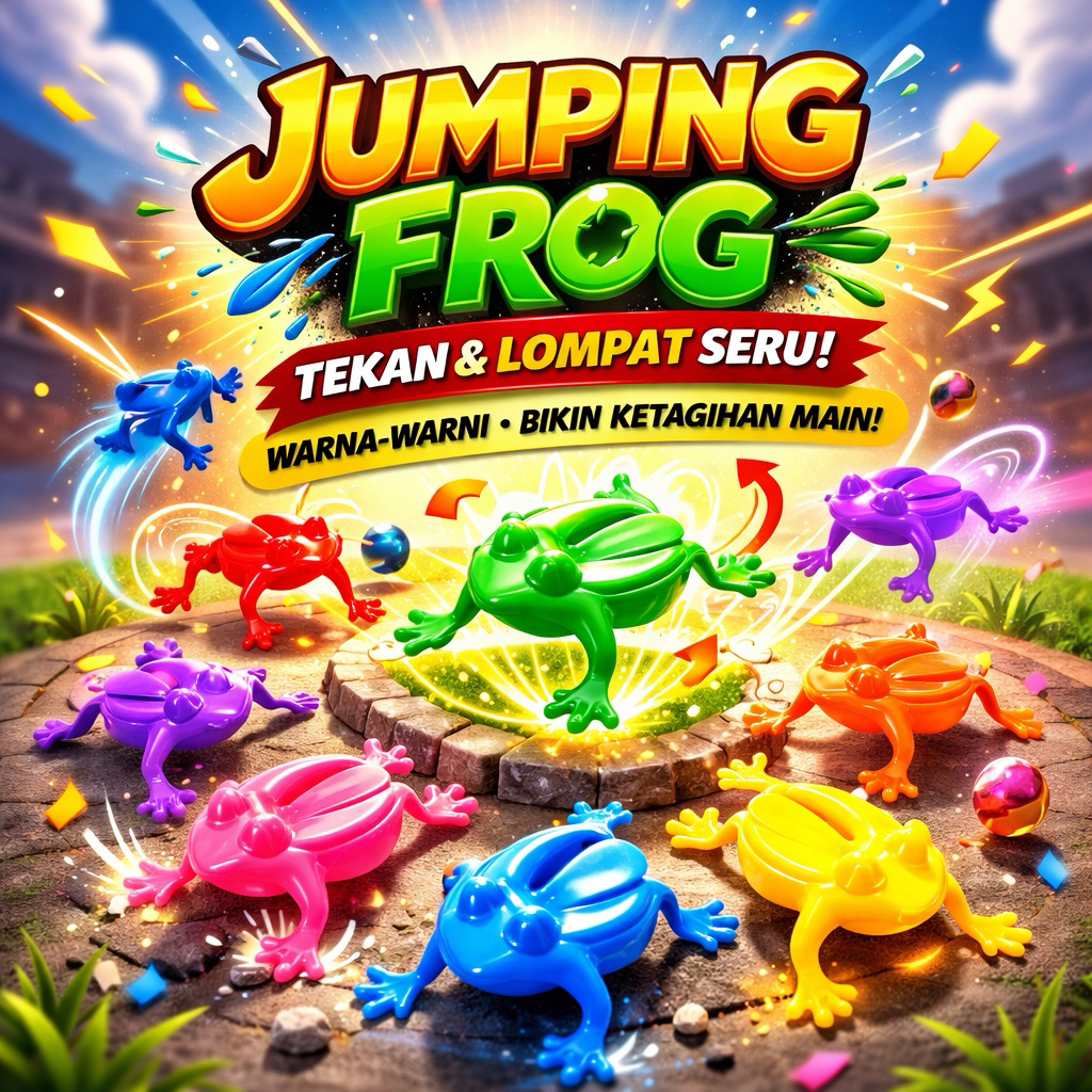 50pc Jumping Frog Grosir | Souvenir Ultah Mainan Anak