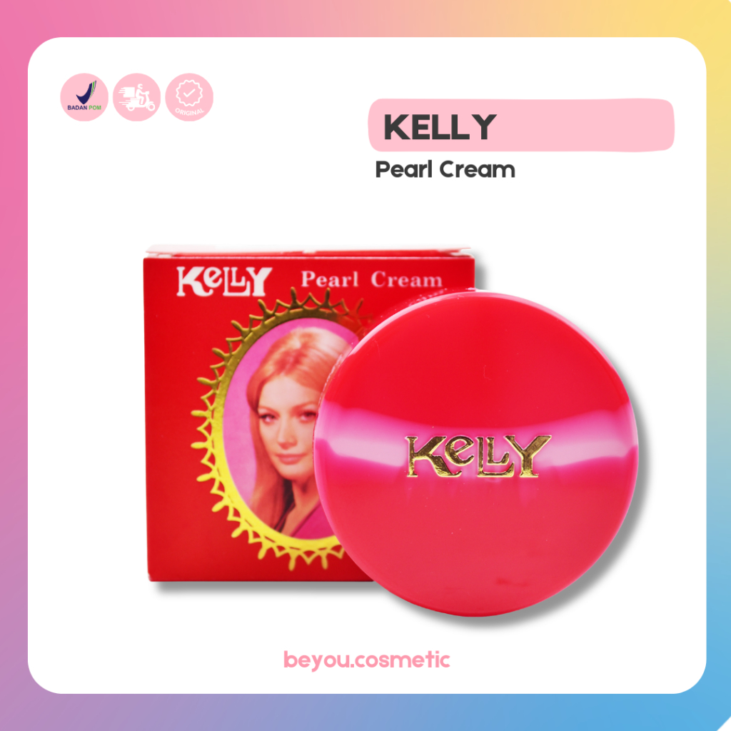 Kelly Pearl Cream 5gr / 15gr Original BPOM Krim Wajah Pencerah & Pelembap (Krim Siang Malam)