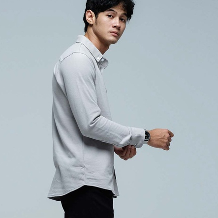 JB Long Shirt PSY Light Grey | Kemeja Kasual Pria