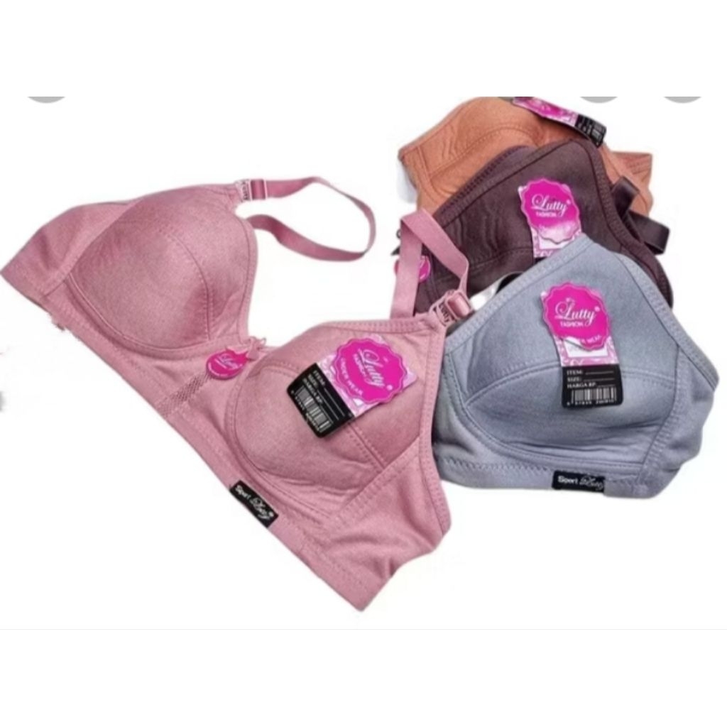 1 PCS BRA /BH LUTTY/BH SPORT WANITA DEWASA KANCING 3 Ukuran 40_46