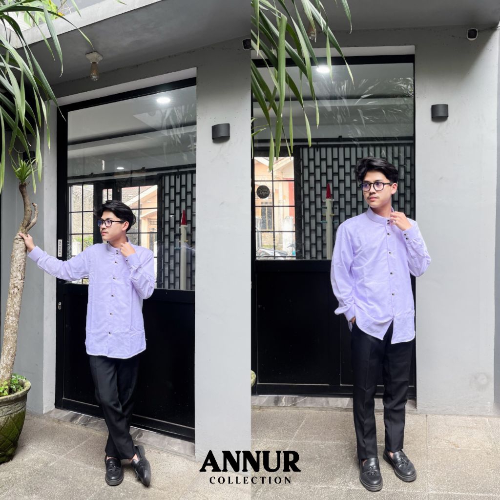 KEMEJA KOKO SULTAN MOTIF | PUTIH | ANNUR.COLLECTION