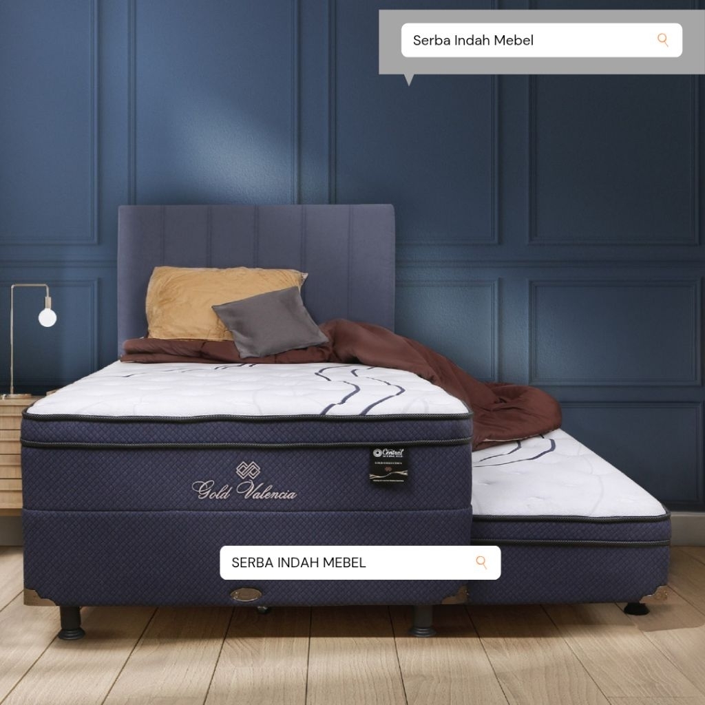 set spring bed central gold valencia 2in1 90x200 120x200 100x200 kasur tempat tidur anak sorong twin