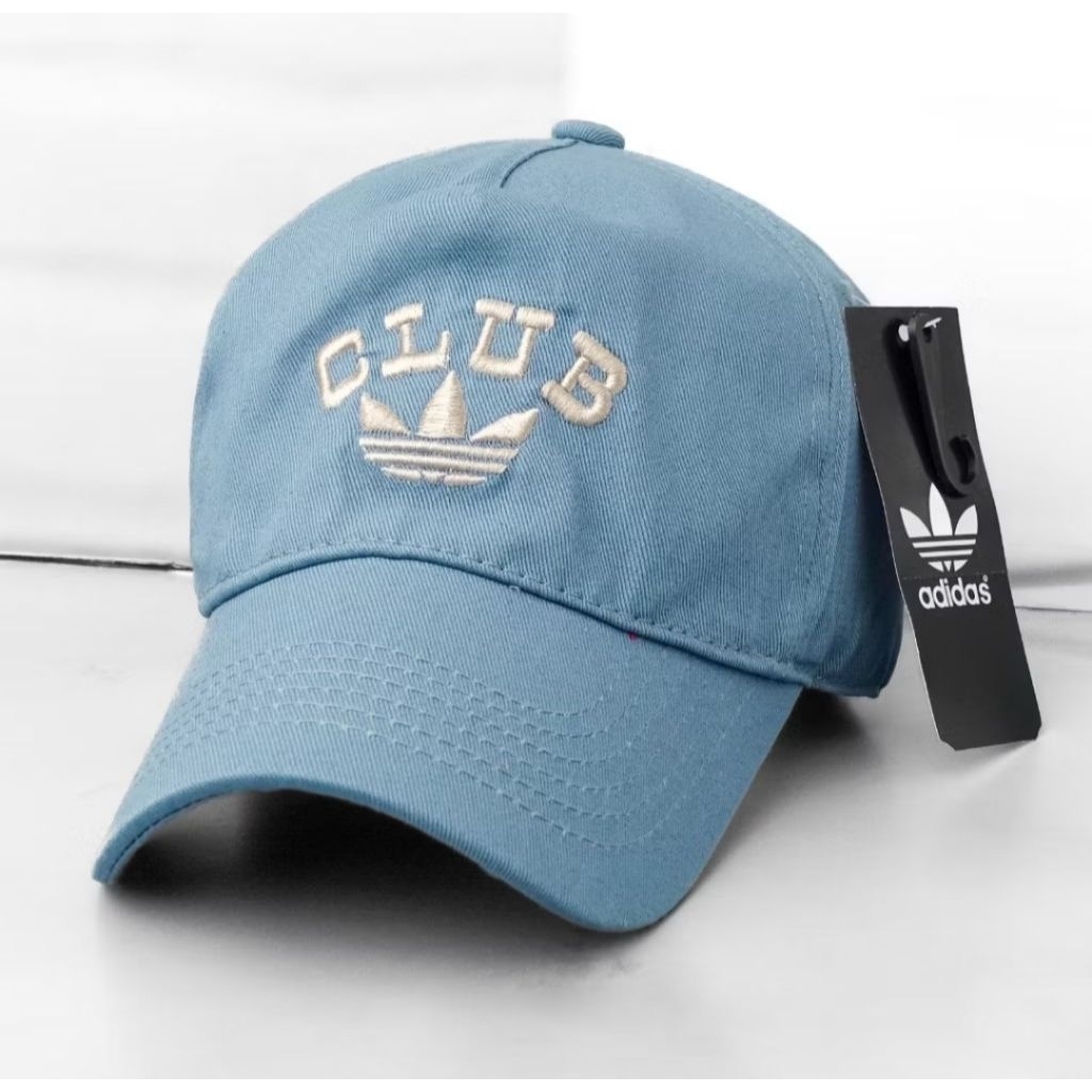 TOPI BASEBALL ADIDAS CLUB LOGO ORIGINAL BLUE CAPS / TOPI PRIA WANITA FULL SET