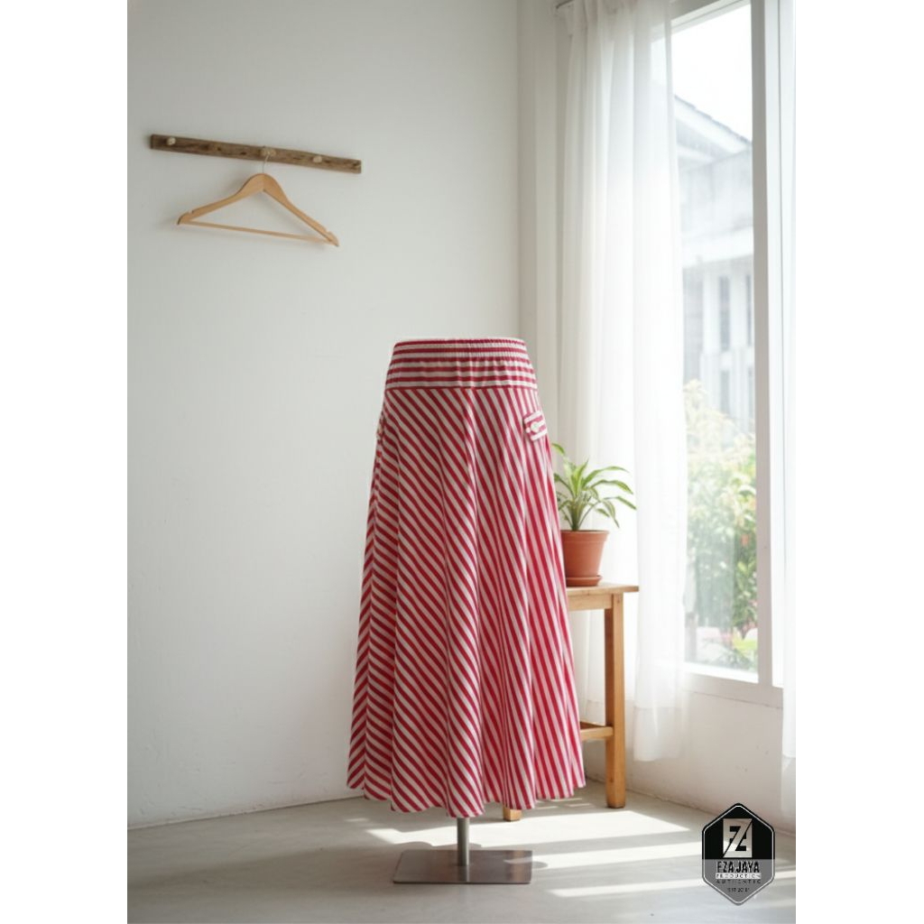 Rok Payung Warna Merah Putih