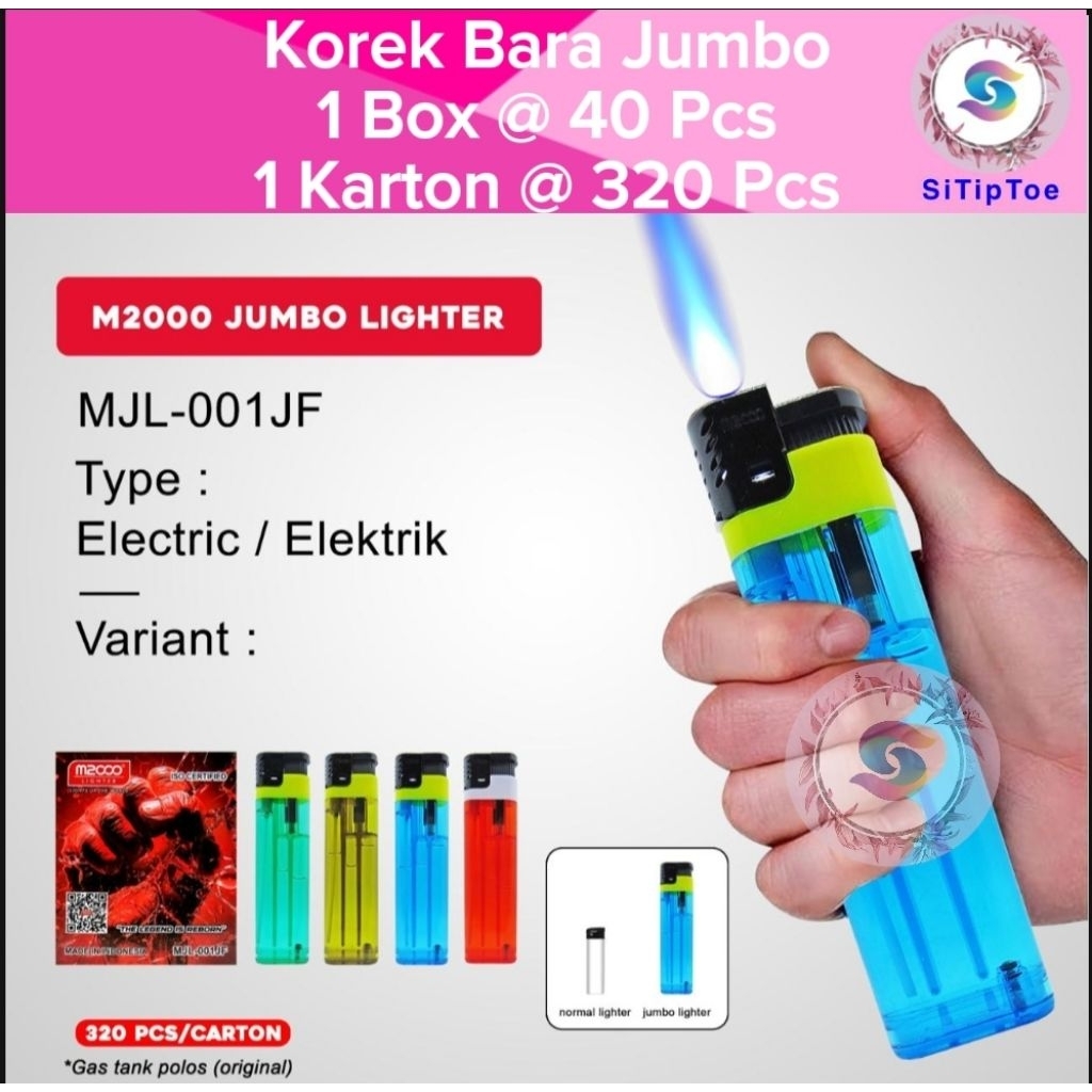[1 Pcs] Korek Bara Jumbo Super Besar Anti Angin Gak Gampang Padam