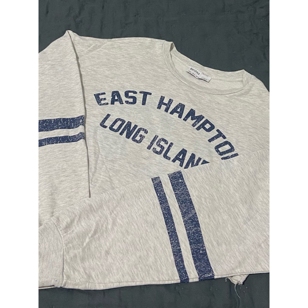 bershka* crop sweater grey