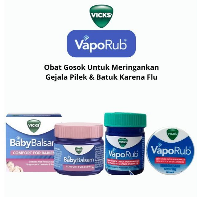 VICKS VapoRub / Baby Balm 1 PCS - Obat Balsam Vick/ Balsem Viks Untuk Bayi Anak