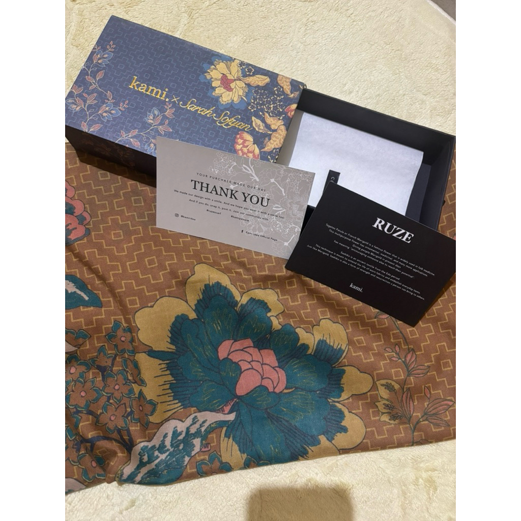 kamiidea scarf preloved ruze