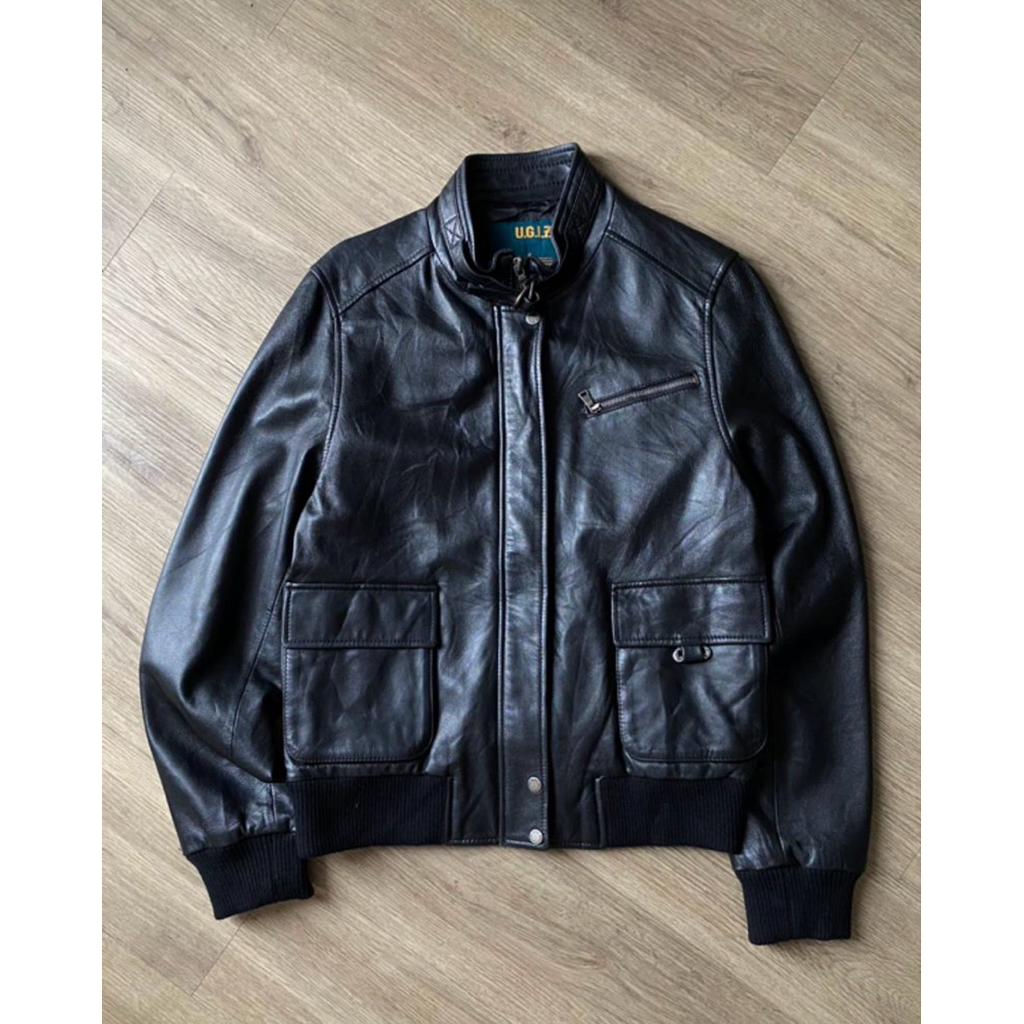 UGIZ LEATHER BOMBER JACKET | CASUAL | OUTER | BIKER