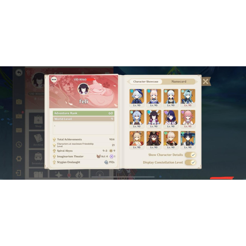 AKUN GENSHIN IMPACT ( ENDGAME AR 60 ASIA ) C6 KAZUHA, C1 GANYU SCARA TARTAGLIA NILOU + SIGN GANYU SC