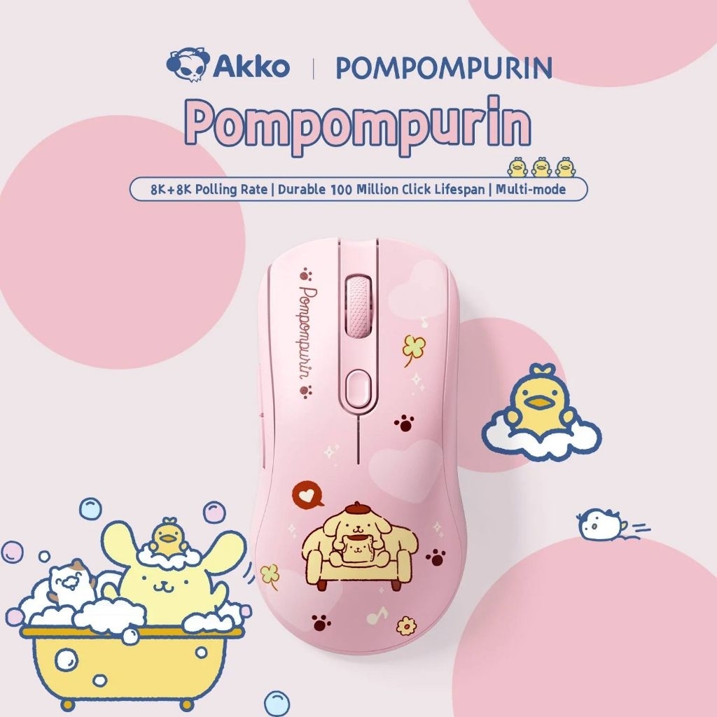Akko Mouse Pompompurin - Cute Wireless Mouse