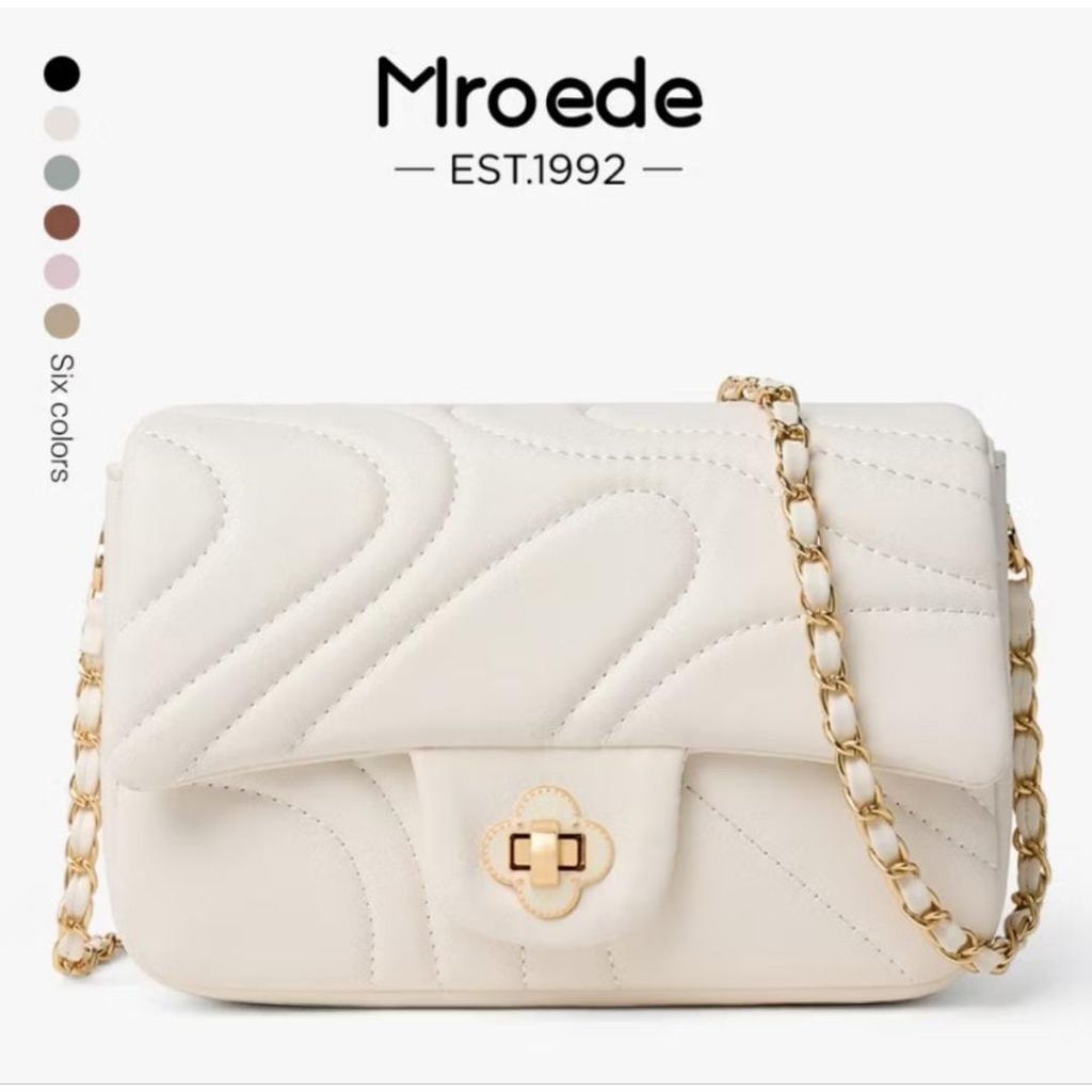 tas selempang cantik warna putih bersih