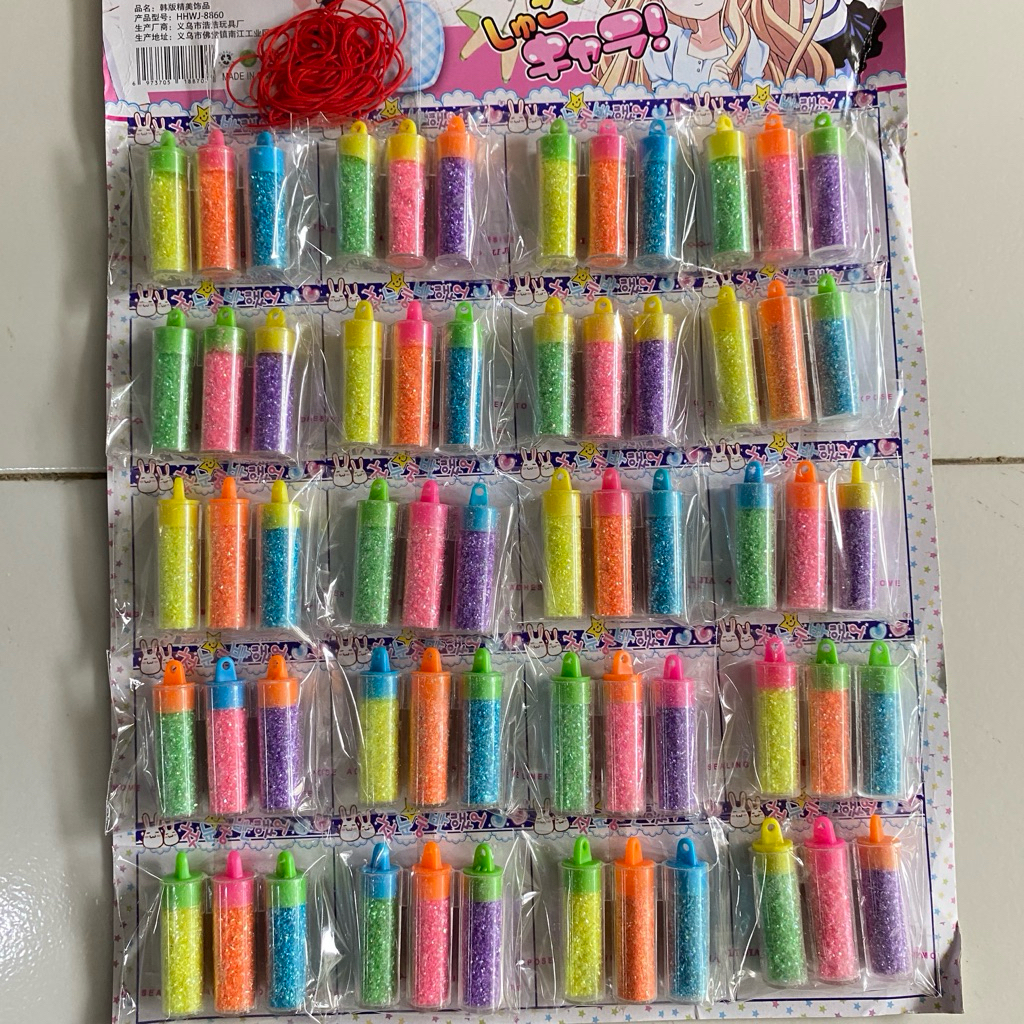 gliter bubuk botol isi 3 / serbuk warna glitter / bubuk glitter warna / mainan anak murah