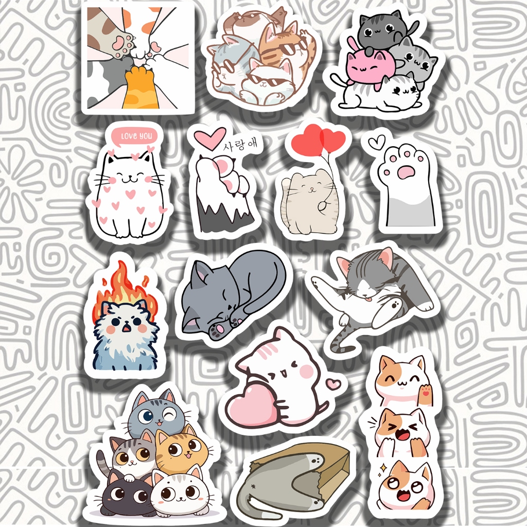 Sticker Aesthetic Cat Kucing || Stiker Kucing Cat Lovers