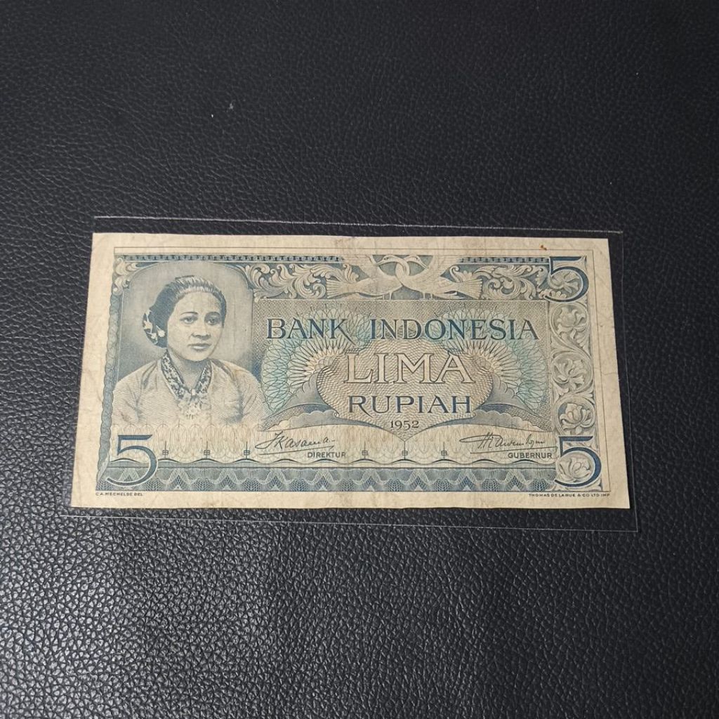 Uang kuno 5 rupiah kartini seri budaya tahun 1952