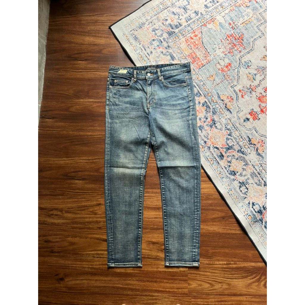 Piece Worker Strech Washed Jeans Pants, Slimfit