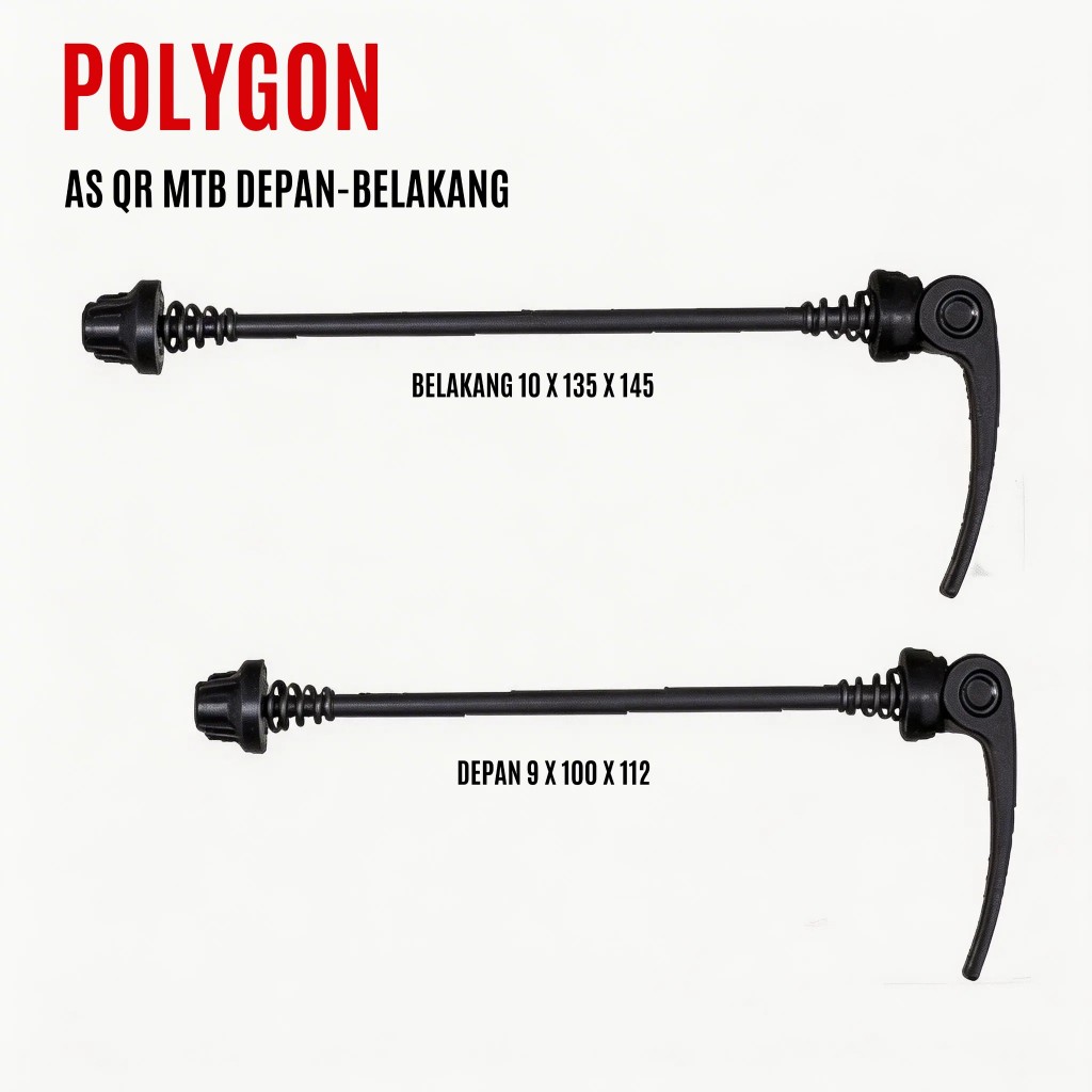 As QR Sepeda MTB Polygon Depan Belakang