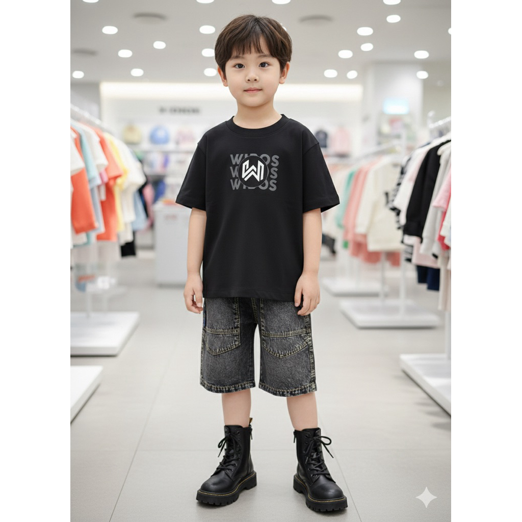 [COD] SETELAN JEANS PENDEK ANAK COWOK KEREN 2-9 TAHUN PREMIUM - SET JEANS PENDEK WIBOS ANAK LAKI-LAK