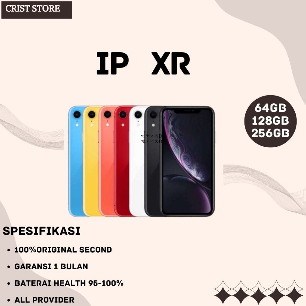 IP XR 128GB/64GB /256gb  GSM LTE 4G SECOND 100% Original Fullset MULUS SECOND LIKE NEW